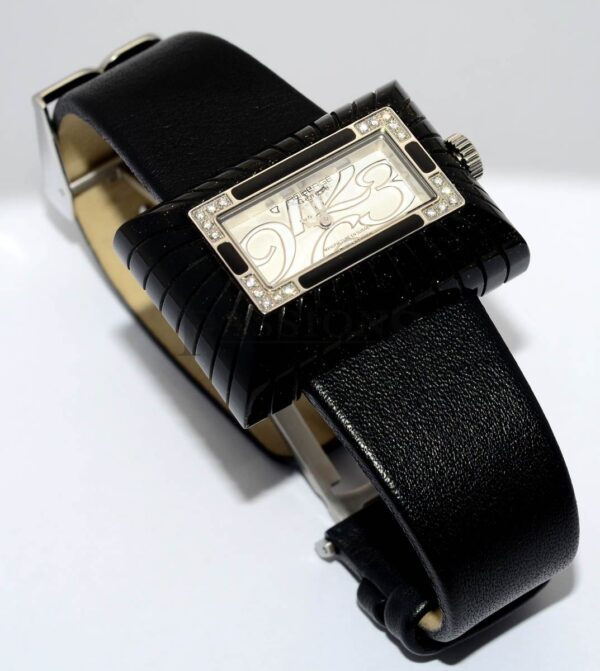 Roberce Robergé Lady’s “Dorado” Black resin with gold dust & diamonds in Steel ...