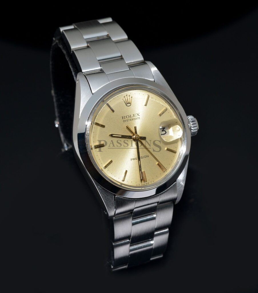 1984 Rolex, 35mm “OysterDate, Precision” Ref.6694 manual winding & date in Steel with box & paper set